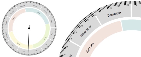 Year Clock face graphics, early version